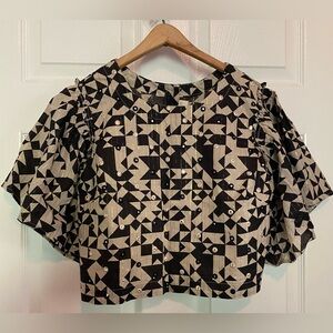 ​ Bombay Paisley 🟣​NWT Size M Cropped Geometric Blouse